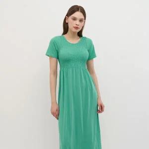 [최초가49,000] 심리스 모달 스마킹 하프슬리브 롱드레스 SD2300