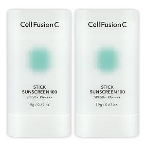 셀퓨전씨 스틱 썬스크린 100 선크림 SPF50+ PA++++ 19g 2개
