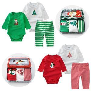 [RG560SQQ]산타눈사람 바디슈트n바지 아동선물세트 M1373