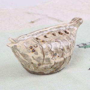 분청 물고기 수초 꽂이 가지포크통 미니꽃꽂이 포크꽂이 소품 한송이화병 꽃병 이쑤시개통 미니화병