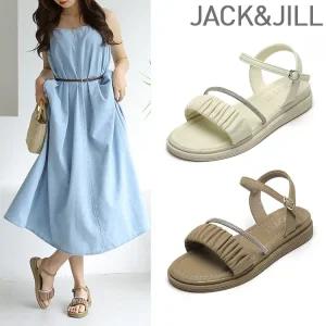 잭앤질 셔링 큐빅스트랩 샌들(JB4343)