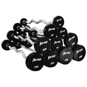 포스 고정식 바벨 10kg~30kg 일자바 컬바