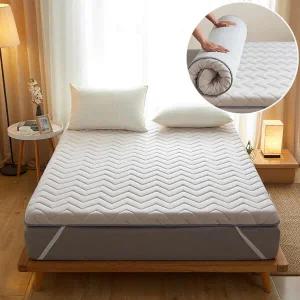 아트박스/예은 침대 바닥 토퍼 매트리스 패드 접이식 퀸 더블 매트