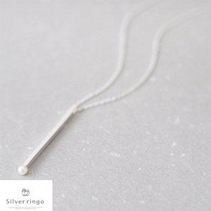 [실버링고]실버925 6월탄생석 성냥개비모양목걸이 펄매치스틱N