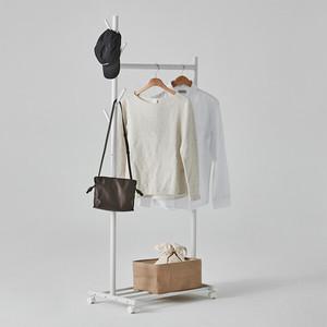 한샘 멀티 행거 화이트 이동식 철제 행거 옷걸이