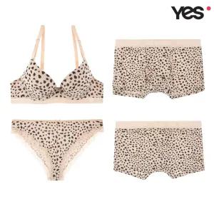 [롯데백화점]예스 베이지 레오파드 커플속옷SET3 YSWBY601YSWPY603YSMDY601