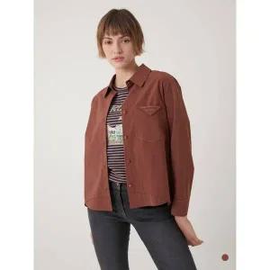 갤러리아 올리비아로렌 포켓 자수 포인트 긴팔셔츠 VVCNL3F7381