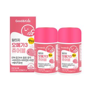 내츄럴플러스 굿앤키즈 알티지 오메가3 츄어블 90캡슐 X 2개