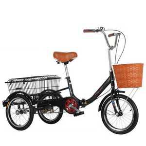 노인 세발자전거 삼륜 자전거 삼발이 바스켓 성인