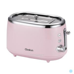 키친플라워 레트로 전기 식빵 토스터기 핑크 홈카페