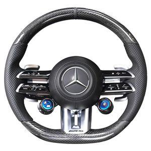 벤츠 신형 잠자리 핸들 카본 교체 D컷 튜닝 스티어링