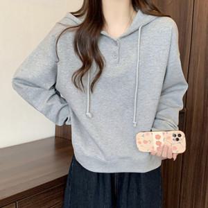 나바바 / NT1965 캐주얼 심플 무지 긴팔 후드 티셔츠