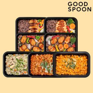 굿스푼 닭가슴살 볶음밥 도시락 7종 7팩 대용량 벌크업 헬스 단백질 식단