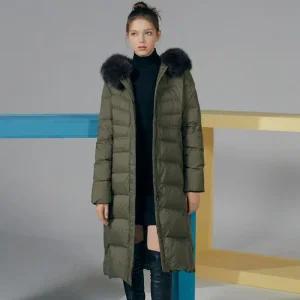 폭스퍼맥시롱구스다운패딩