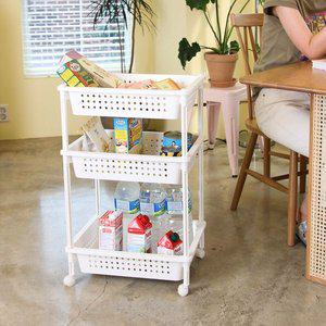 [올유리빙]더 길어진 이동식 와이드 3단 4단 트롤리