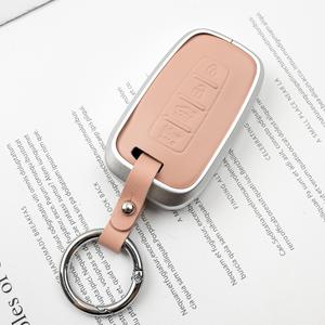 현대 4버튼 i30 그랜저TG 아반떼 쿠페 MD HD 투싼IX 제네시스쿠페 에쿠스Vi 스마트키 차키 천연 가죽 케이스