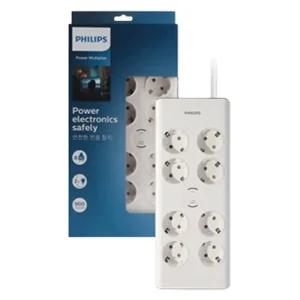 서지 프로텍트 8구 2m 멀티 콘센트 안정적인 전원공급 전원 및 서지보호 LED 램프 표시 사고예방 안전장치 고용량 멀티탭