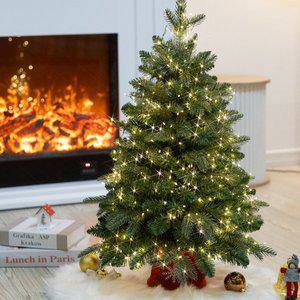 [플라워트리]크리스마스트리 미니트리 커버 나무 무장식 고급 울창한 초록숲트리 75cm 소형 테이블 탁상용