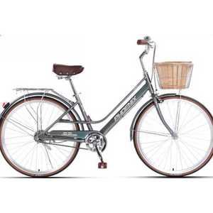 클래식자전거 바구니 접이식 26인치 여성용자전거 단일속도+베어링3+실버 신사용