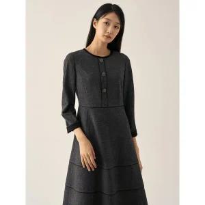 [하프클럽/]피어로즈 스판 플레어 원피스 LFOPNA02_GR