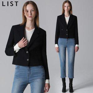 [리스트]LIST)] 울블렌디드 포켓 크롭 재킷