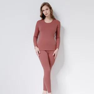 JHWIAP65 제임스딘 극세사 융 기모 방한 여성 내의 내복 세트