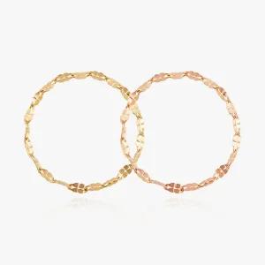 [엘렌쥬얼리]14K 행운의 네잎 클로버 체인 금 반지