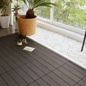 한피스씩 분리되는 조립식 데크타일 36장(144피스) 바닥 조립 마루 테라스 발코니