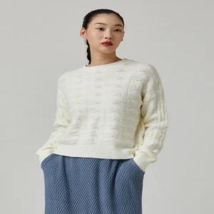 [플리츠미][플리츠미] [특가] 웨이브 라인 니트 티셔츠_EKTSW224002