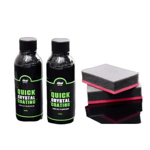 아케이 모터 퀵 광택복원 광택코팅제 130ml 2개+전용 스펀지2개 자동차스크래치방지 페인