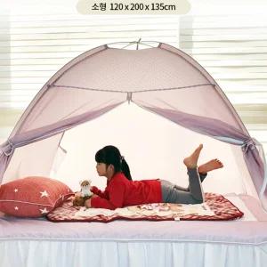 몽블르  겨울용 방한 침대용 우풍차단 1인용 소형 난방텐트