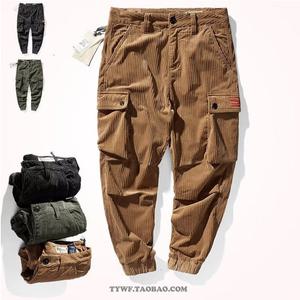 남자 골덴 카고바지 조거타입 코듀로이팬츠 건빵