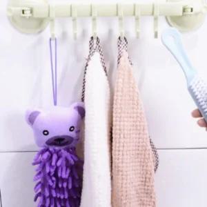 흡착식 욕실 후크 주방 6단 수납 걸이 벽 무타공 유리 소품 행거 고리 큐방 고정 압축