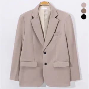 [후앙스]베이직 오버핏 투버튼 싱글 자켓 GIJK1064