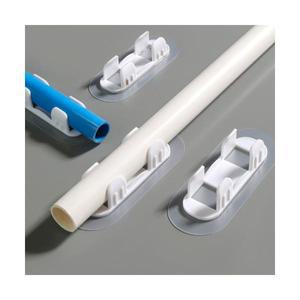 플라스틱 초강력 무타공 배관 부착 고정 홀더 배관 연결 클램프 세탁기 물호스 파이프 클립 17-20mm 1P