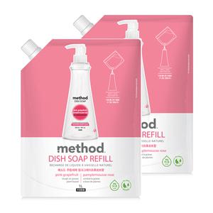 메소드 주방세제 리필 1L_핑크, 2개