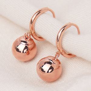 14K 18K 원터치 귀걸이 골드 데일리 볼드 링 레이어드 볼링 여자친구 기념일 금귀걸이