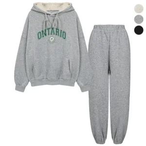 [탱커스] 여성 온타리오 나염 로고 트레이닝 세트