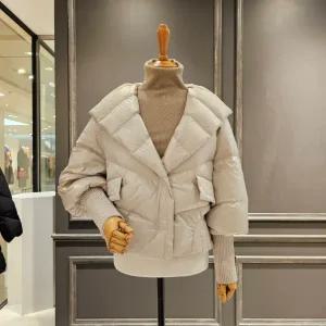 [대구백화점] [아니베에프]니트배색 숏 패딩점퍼(A4BPJP530)