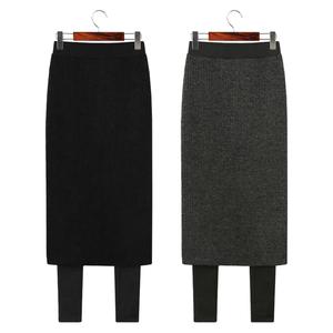 허밍퍼플 여성용 1765-하디 니트 롱 치마 레깅스 빅사이즈 골지 스커트 날씬한 체형커버 큰언니 여성의류