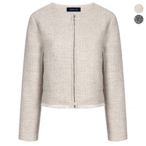 노카라 집업 하프 자켓