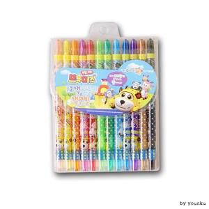 12색 브루미즈 돌돌이 색연필 크레용