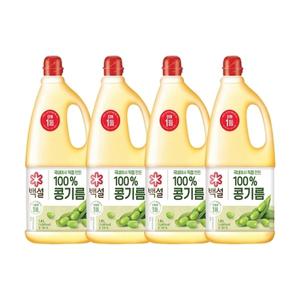 백설 콩기름 1.8L x4개