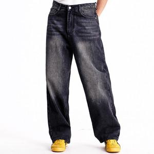 [비지크] 콘 블랙 워싱와이드 워싱 와이드진 루즈핏 일자 청바지 빅사이즈 