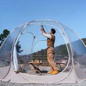 투명 돔텐트 이글루 쉘터 PVC 원터치 감성 캠핑 겨울