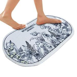 침실 욕실매트 발매트 소형 그레이튤립 극세사 거실