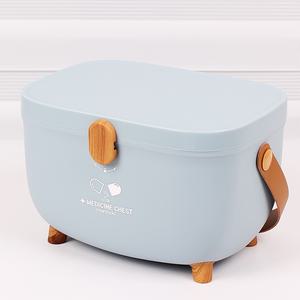 가정용 구급함 파스텔 블루 케이스 구급상자 응급키트 약보관함