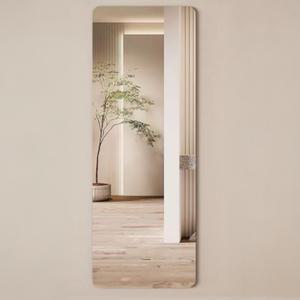 아크릴 부착 전신거울 라운드 투명 20cm