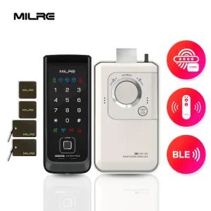 밀레 지문인식 도어락 현관문 보조키 번호 디지털 스마트 아파트용 상가 ME-R50F