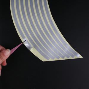 바퀴 휠라인 유광스티커 실버